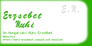 erzsebet muhi business card