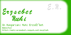 erzsebet muhi business card